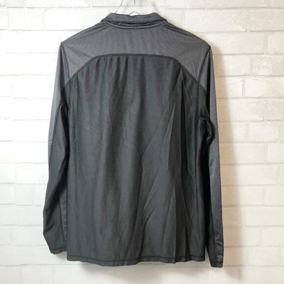 Calvin Klein Women's Quarter Zip Black & Gray Color Block Pullover Top Size S - Picture 4 of 4